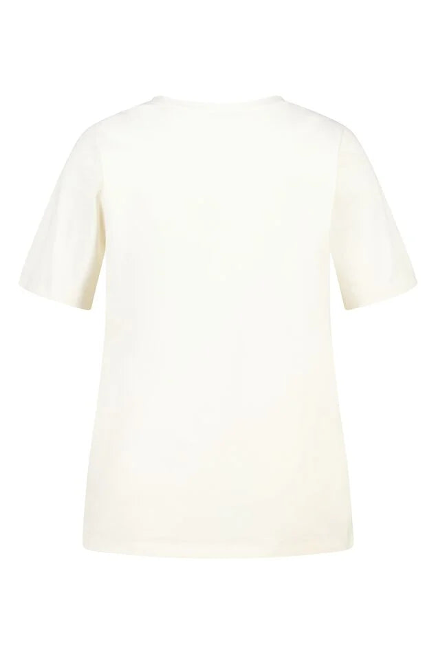 T shirt avec illustration en dentelle